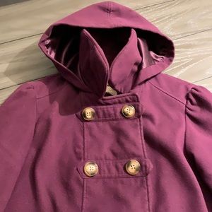 Purple Hydraulic Peacoat in XL
